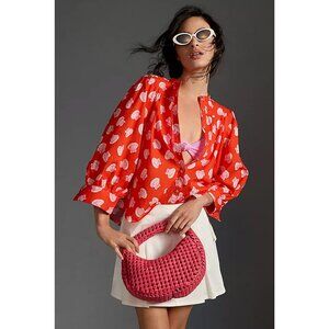 Maeve By Anthropologie V Neck Long Sleeve Blouse Size XL